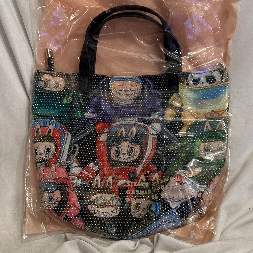 Colorful Character Print Tote Bag